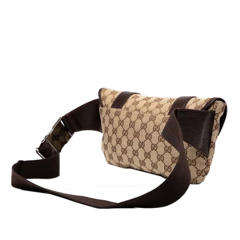 Gucci GG Canvas Belt Bag Brown Canvas Good condition - Back View
