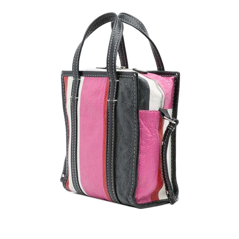 Balenciaga XS Lambskin Bazar Shopper Satchel Pink Leather Good condition - Back View