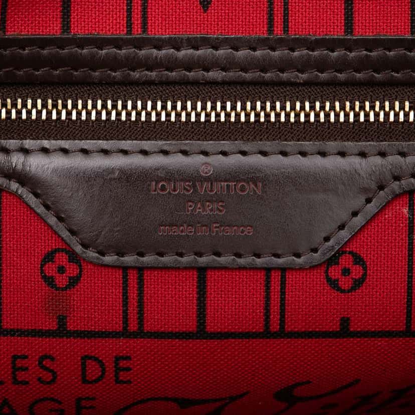 Louis Vuitton Damier Ebene Neverfull MM Brown Good condition - Box View