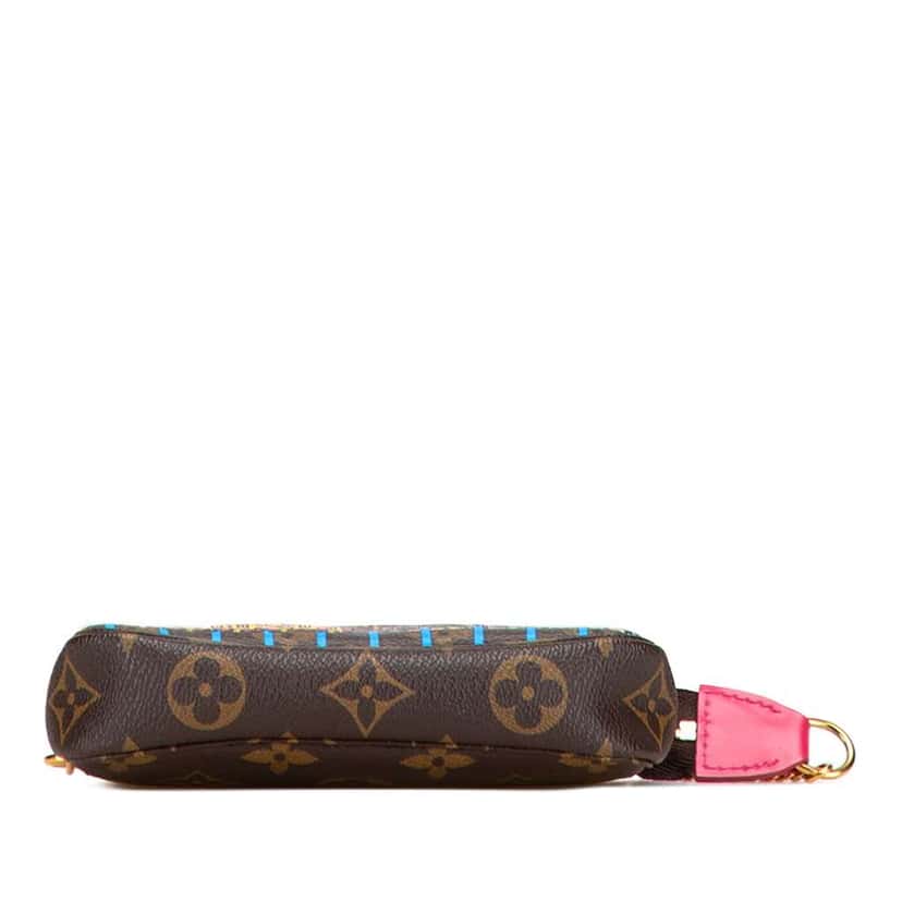 Louis Vuitton Monogram Vivienne Christmas Roller Coaster Mini Pochette Accessoires Brown Good condition - Inside View