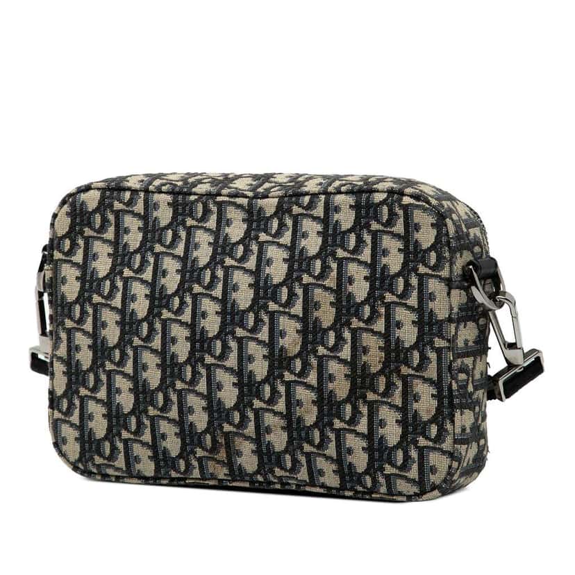 Dior Oblique Canvas Safari Crossbody Blue Canvas Good condition - Back View