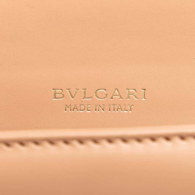 Bvlgari Small Leather Square Serpenti Forever Chain Crossbody Pink Leather Good condition - Box View