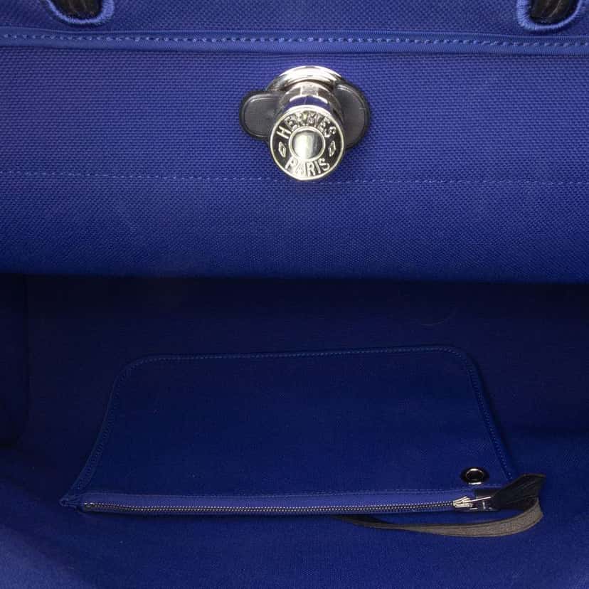 Hermès Toile Herbag Zip 39 Blue Canvas Good condition - Box View