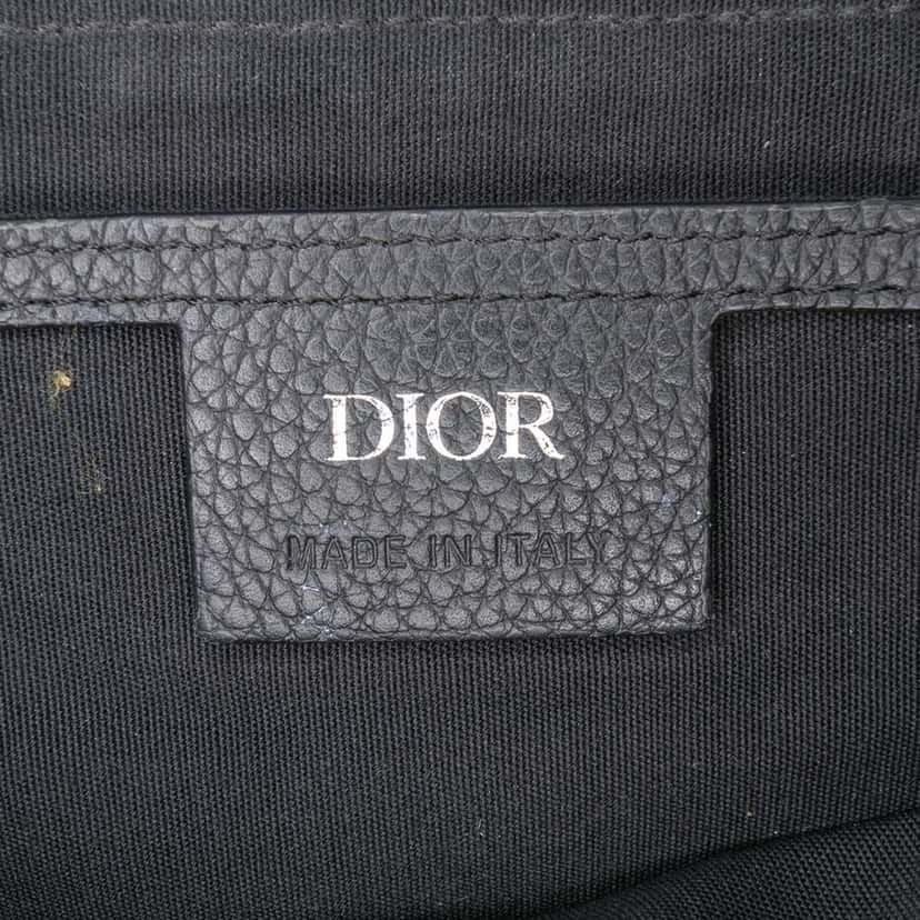 Dior Small Oblique Canvas Saddle Messenger Bag with Flap Black Canvas Good condition - Box View