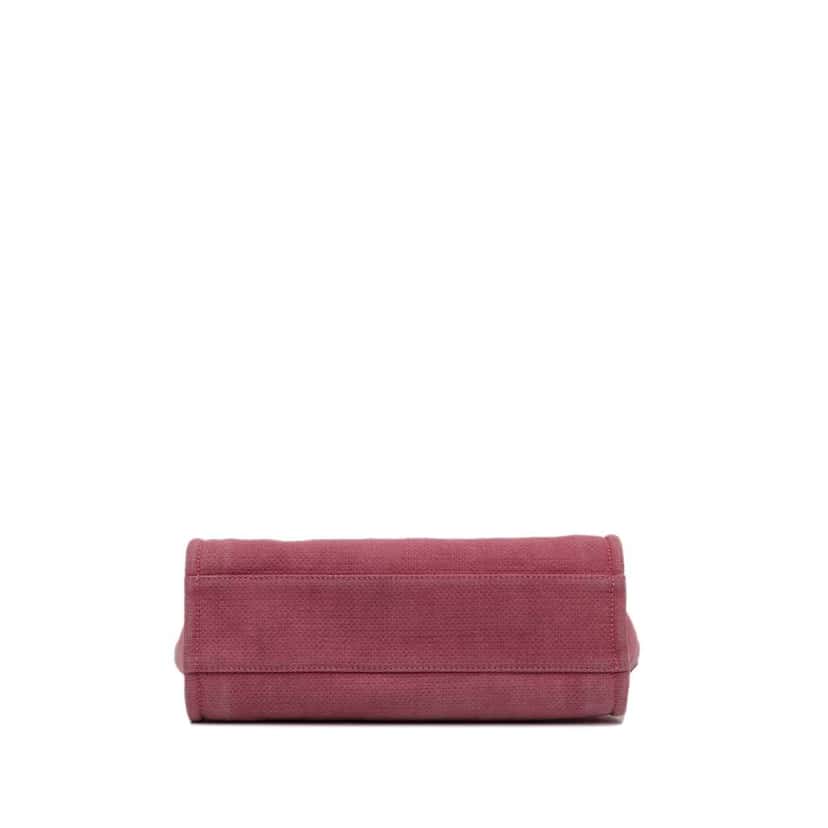 Chanel Small Mixed Fibers Deauville Tote Red Canvas Good condition - Box View