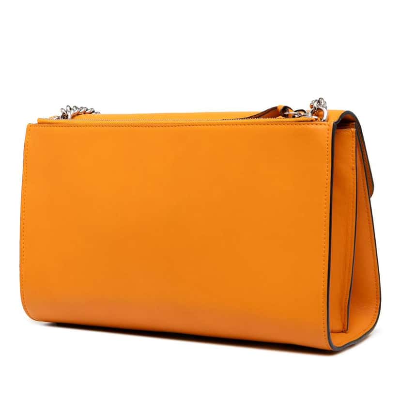 Gucci Medium Leather Dollar Interlocking G Crossbody Orange Leather Good condition - Back View