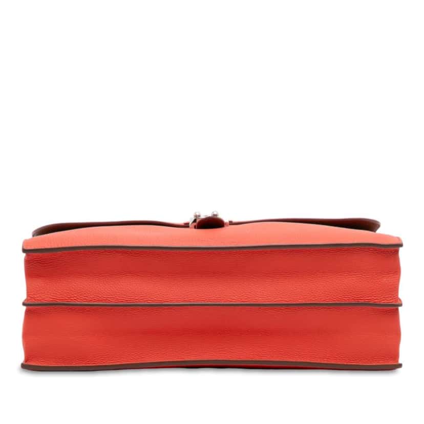 Hermès Togo Sac A Depeches Verso 38 Orange Leather Good condition - Inside View