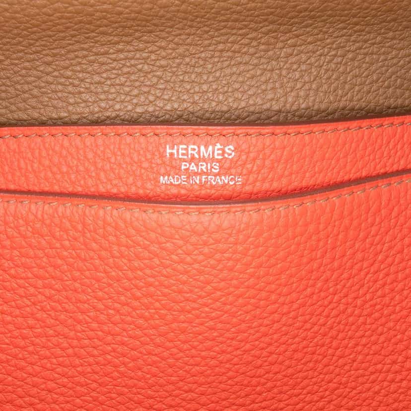 Hermès Togo Sac A Depeches Verso 38 Orange Leather Good condition - Box View