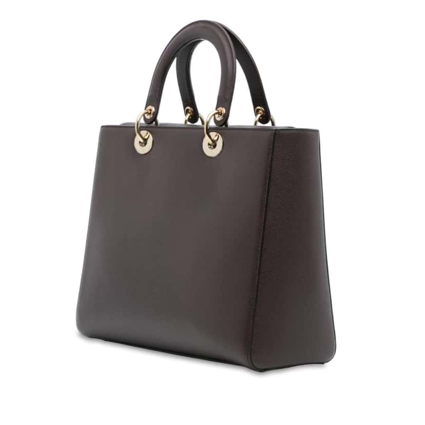 Dior Large Grained Calfskin Lady D Sire Red Leather Good condition - Back View