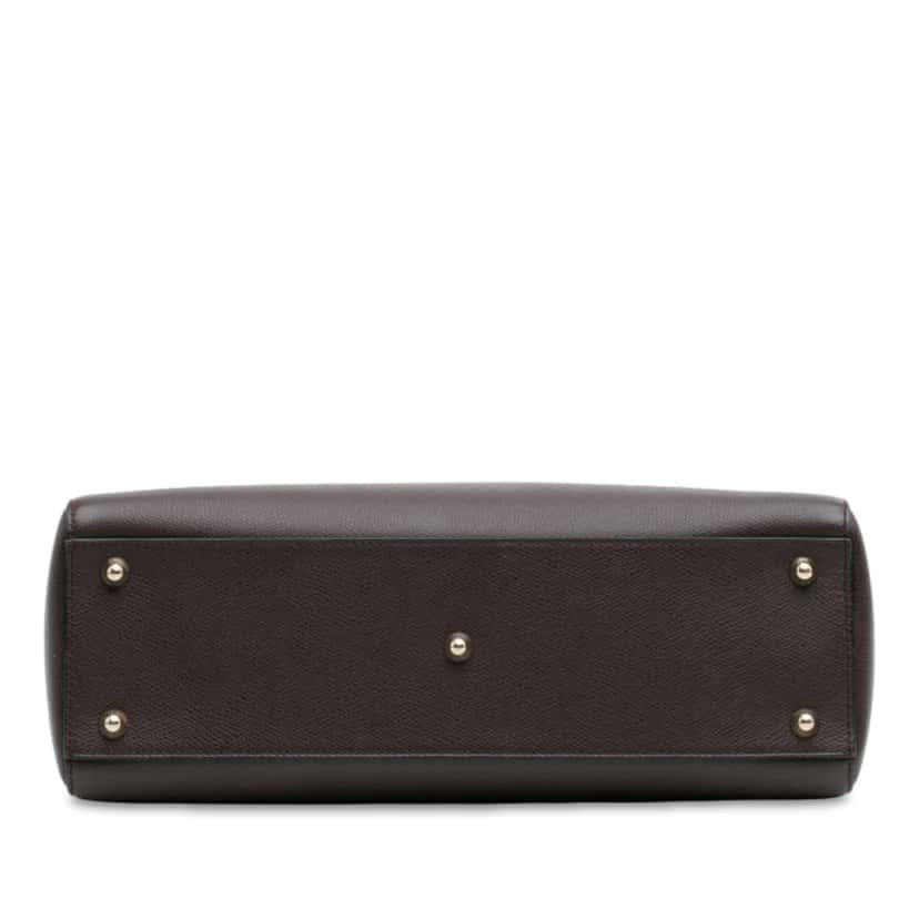 Dior Large Grained Calfskin Lady D Sire Red Leather Good condition - Inside View
