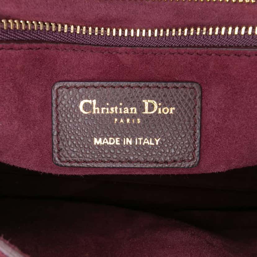 Dior Large Grained Calfskin Lady D Sire Red Leather Good condition - Box View