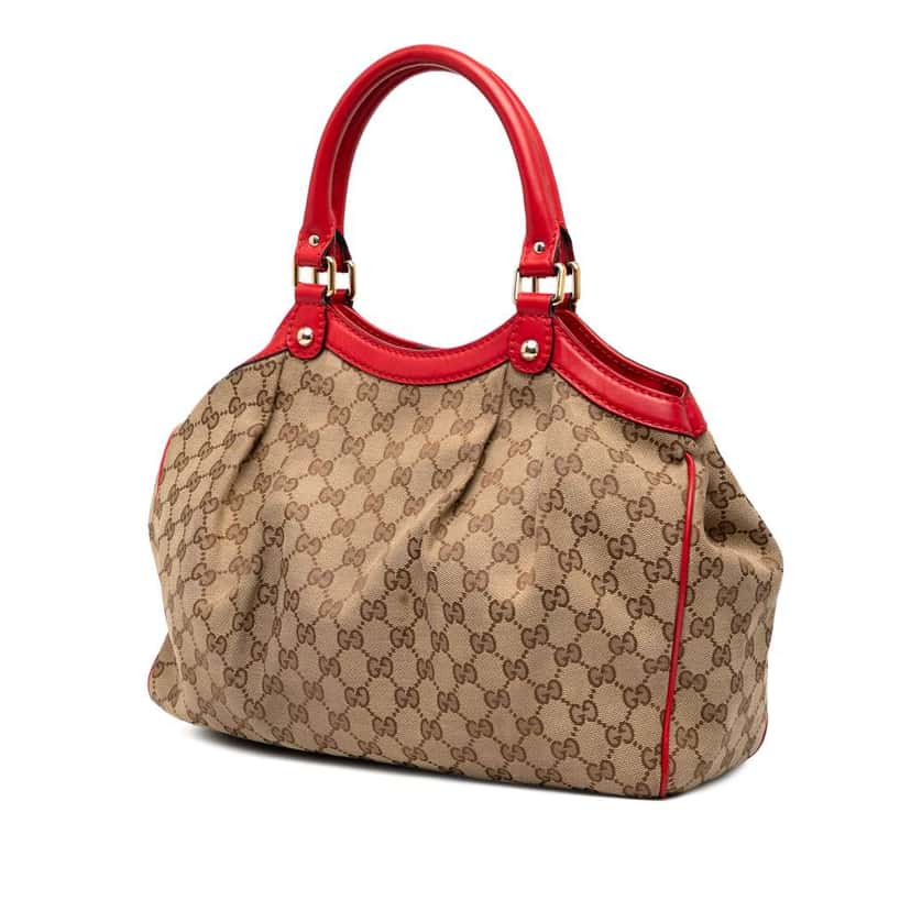 Gucci Medium GG Canvas Sukey Tote Brown Canvas Good condition - Back View