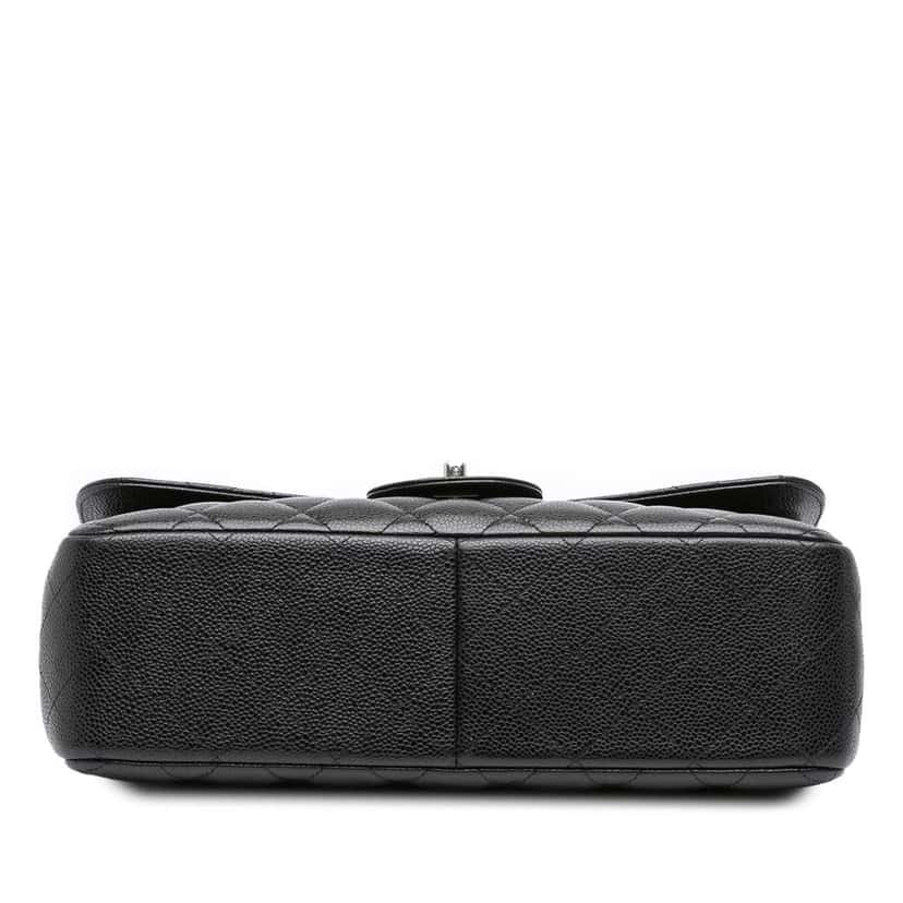 Chanel Jumbo Classic Caviar Double Flap Black Leather Good condition - Inside View