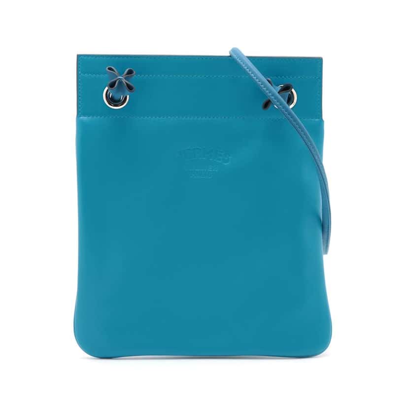 Hermès Mini Swift Aline Bag Blue Leather Good condition - Front View