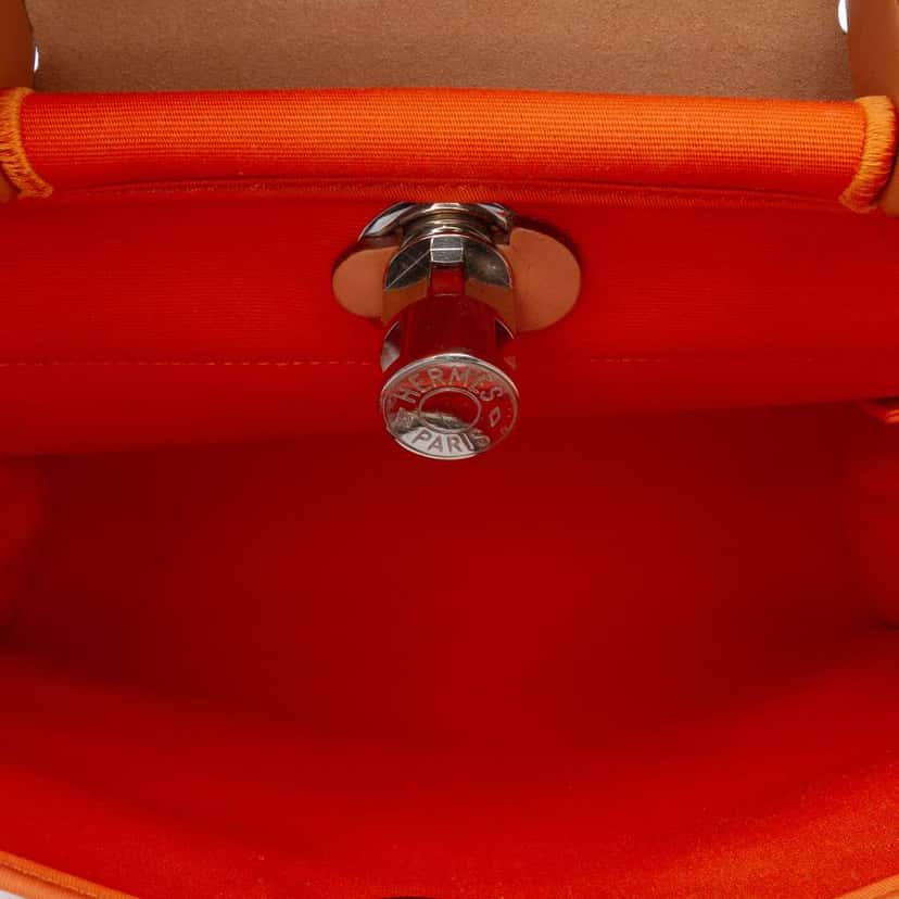 Hermès Toile Herbag Zip 31 Orange Canvas Good condition - Box View