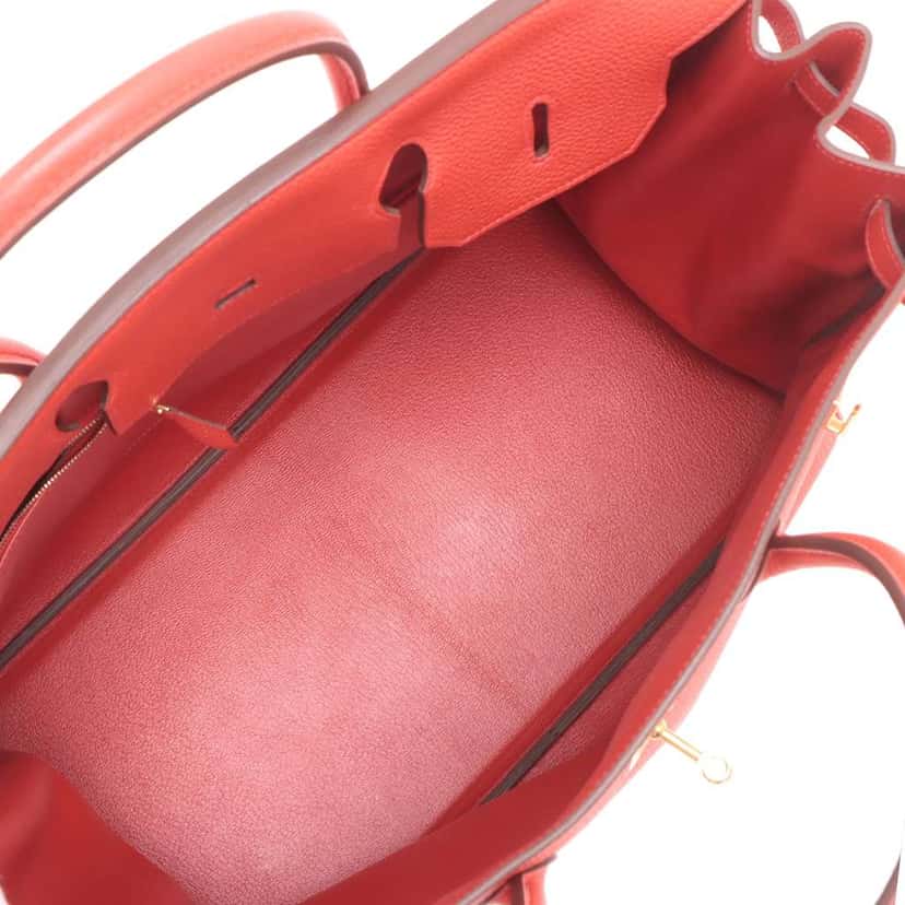 Hermès Togo Birkin Retourne 40 Red Leather Good condition - Inside View