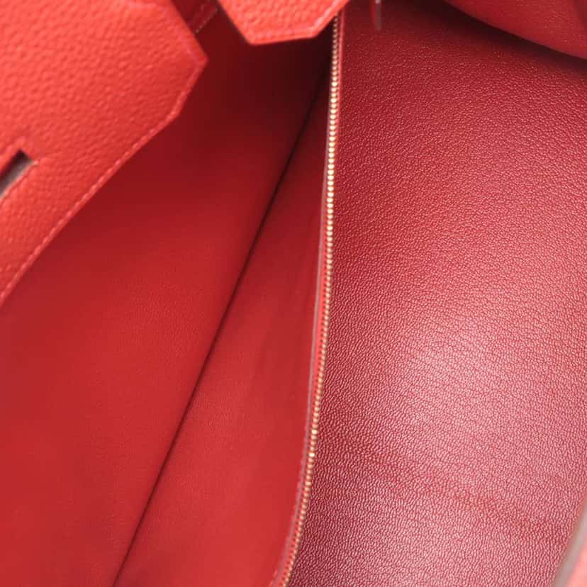 Hermès Togo Birkin Retourne 40 Red Leather Good condition - Box View