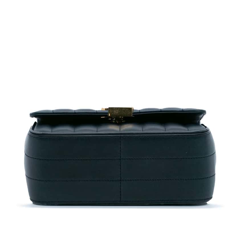 Saint Laurent Medium Lambskin Monogram Vicky Chain Bag Blue Leather Very good condition - Inside View