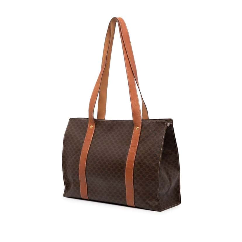 Celine Macadam Coated Canvas Tote Brown Canvas Good condition - Back View