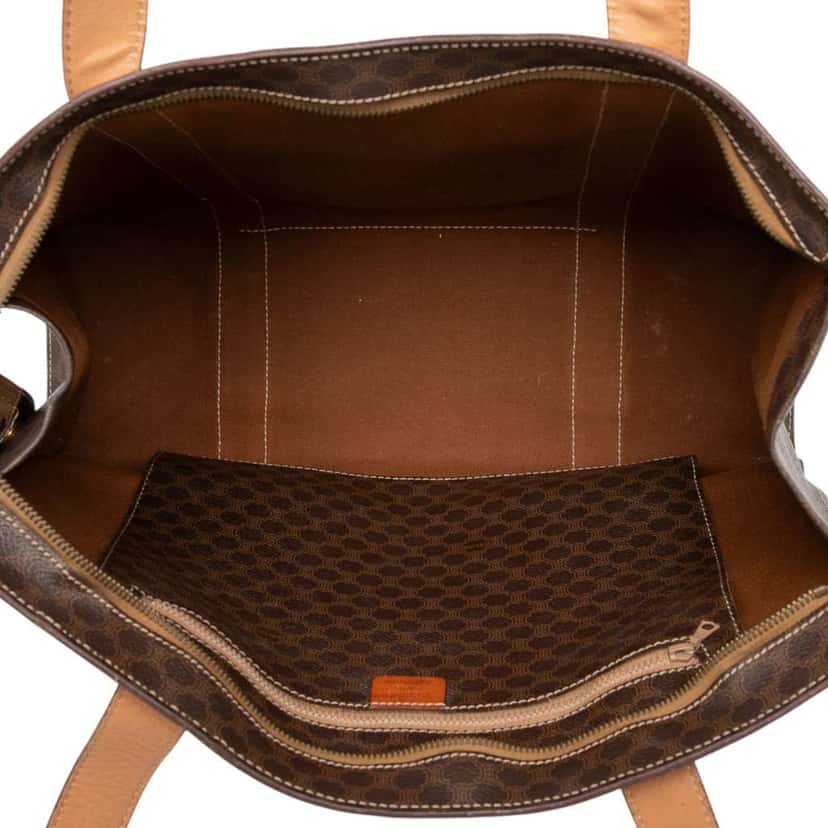 Celine Macadam Coated Canvas Tote Brown Canvas Good condition - Model View