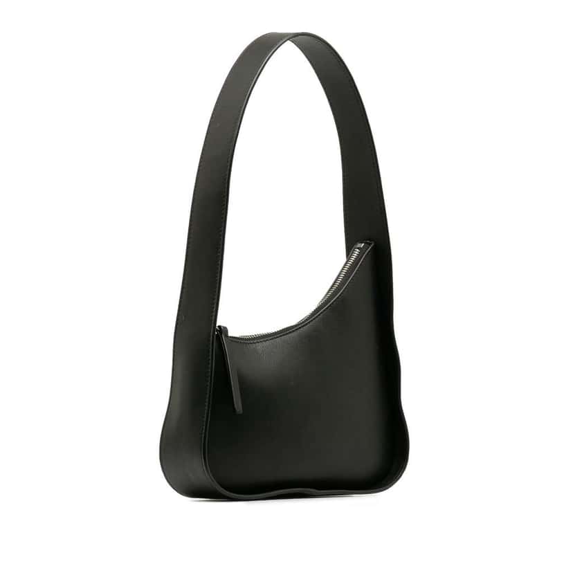 The Row Leather Half Moon Shoulder Bag Black Leather Good condition - Back View
