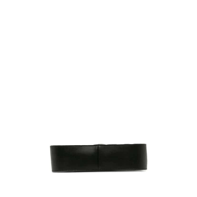 The Row Leather Half Moon Shoulder Bag Black Leather Good condition - Model View
