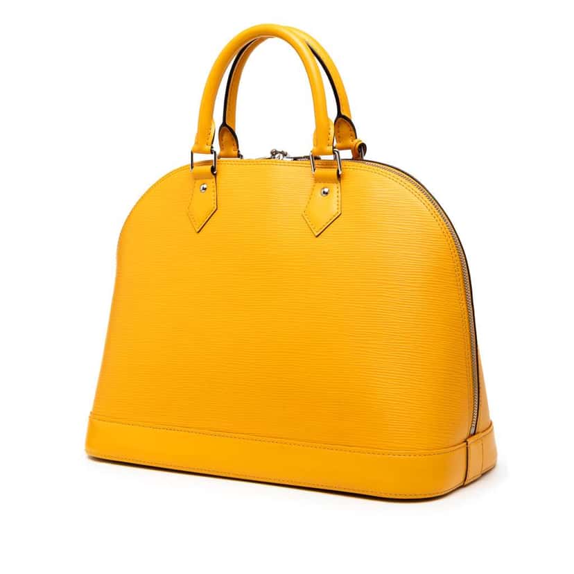 Louis Vuitton Epi Alma MM Yellow Leather Good condition - Back View