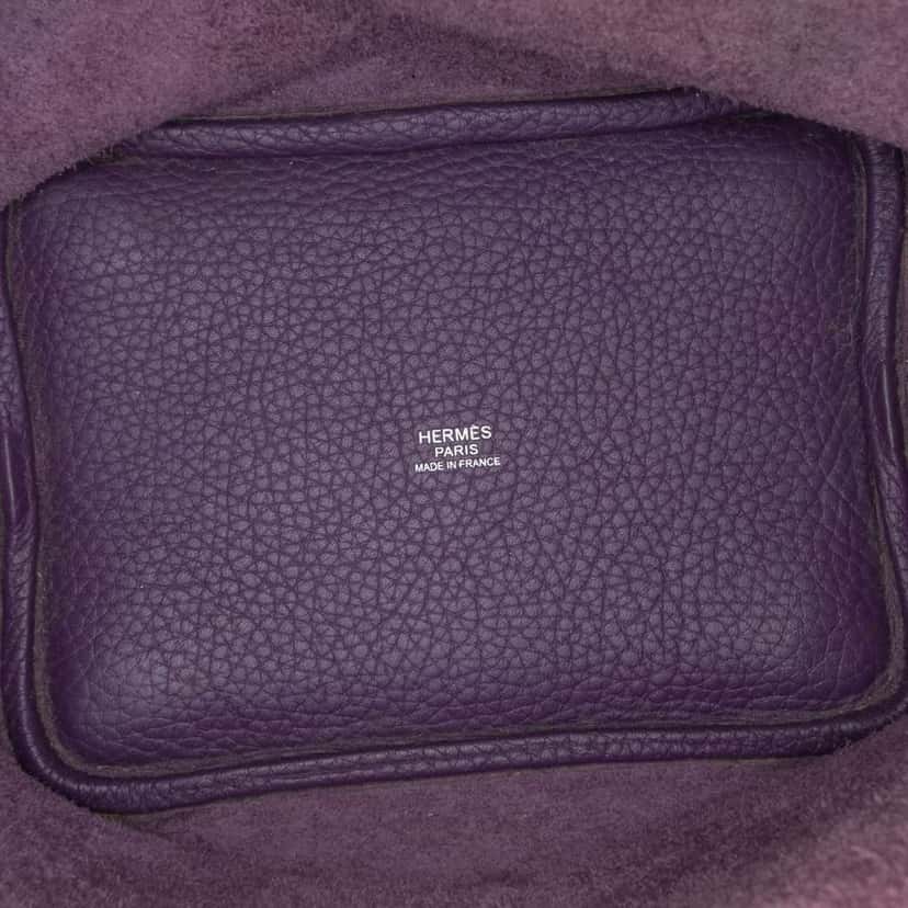 Hermès Clemence Picotin Lock 18 Purple Leather Good condition - Model View