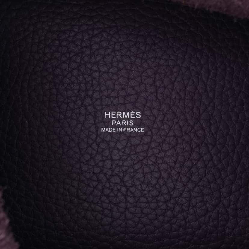 Hermès Clemence Picotin Lock 18 Purple Leather Good condition - Box View