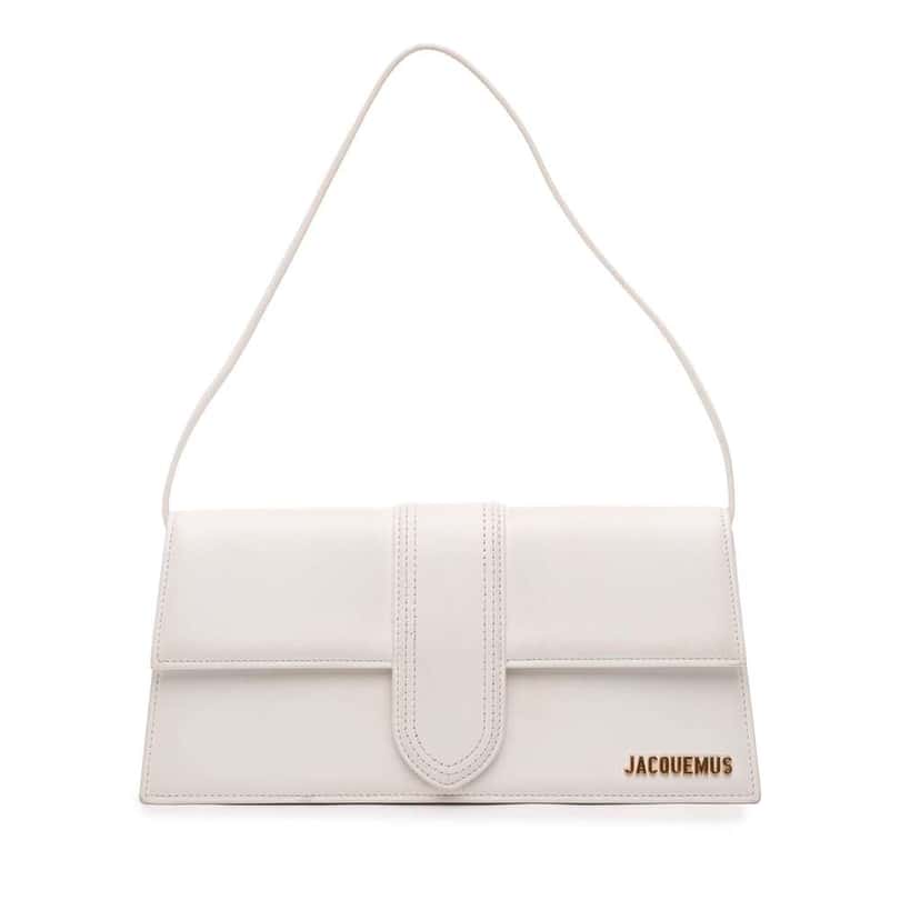 Jacquemus Calfskin Le Bambino Long White Leather Good condition - Front View