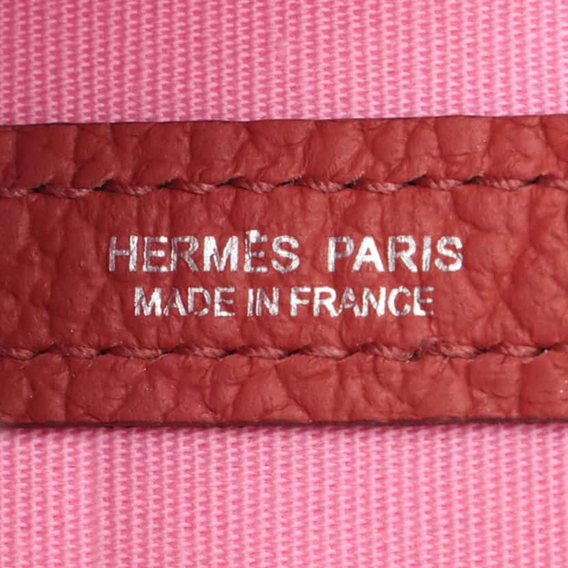 Hermès Toile and Negonda Garden File 28 Pink Canvas Very good condition - Model View