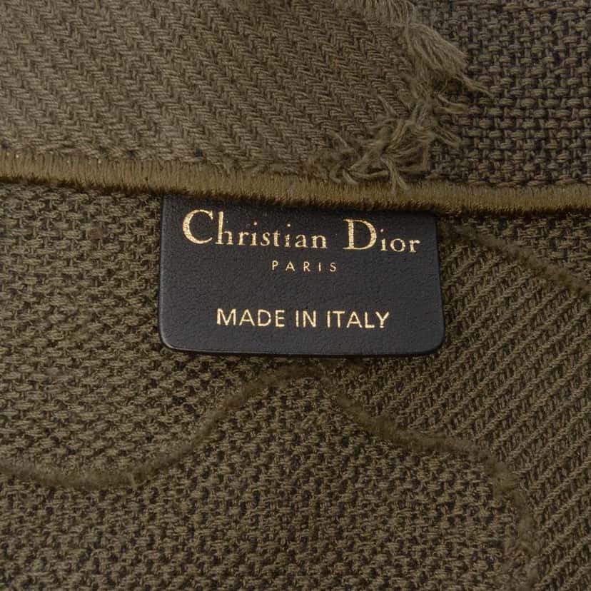 Dior Large Embroidered Canvas Camouflage Book Tote Green Canvas Good condition - Box View