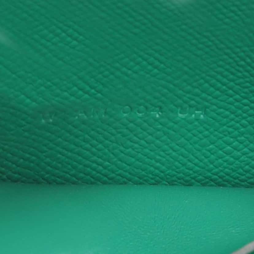 Hermès Epsom Hermesnap Wallet On Strap Green Leather Very good condition - Box View