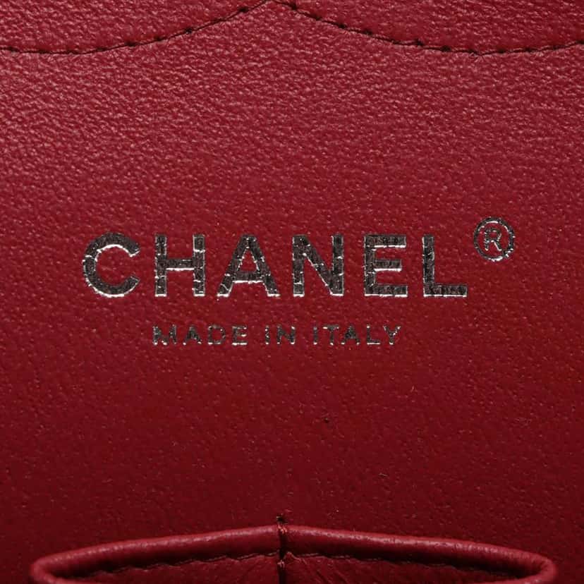 Chanel Jumbo Classic Lambskin Double Flap Red Leather Good condition - Inside View