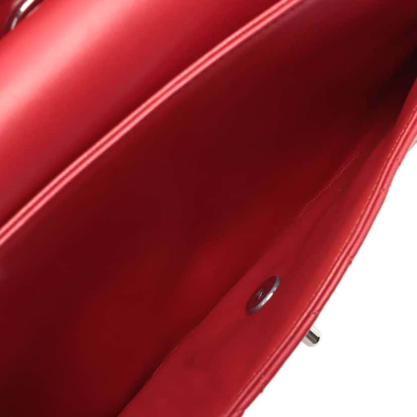 Chanel Jumbo Classic Lambskin Double Flap Red Leather Good condition - Box View