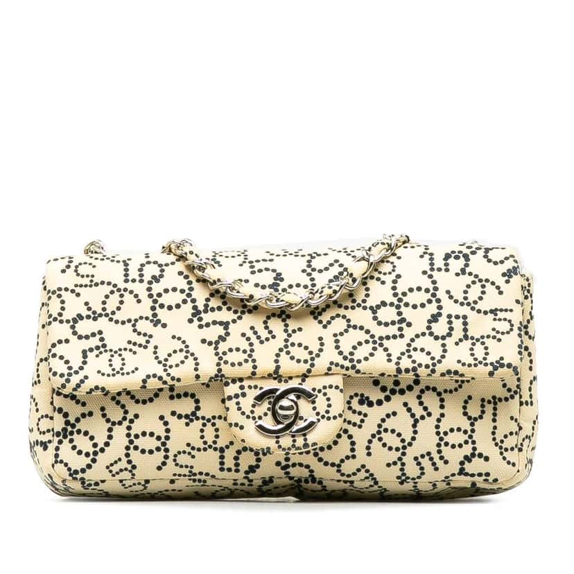Chanel CC No.5 Canvas Flap Bag Brown Canvas Good condition - Front View