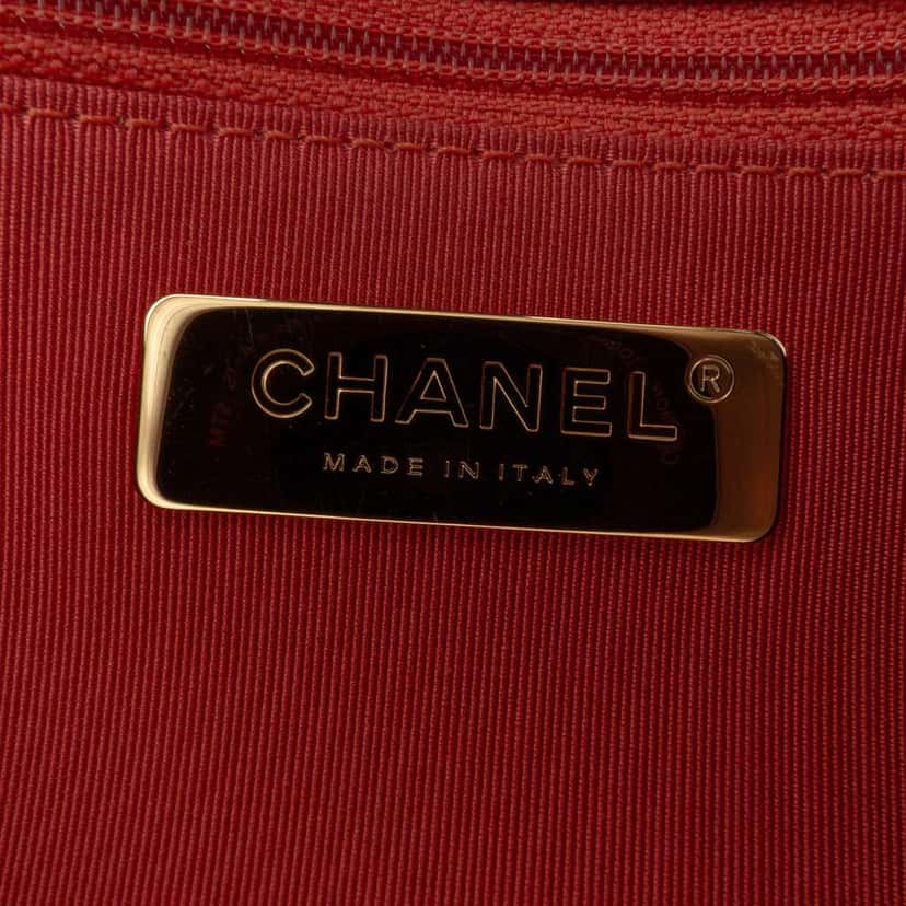 Chanel Quilted Lambskin Chain Infinity Top Handle Bag Pink Leather Good condition - Box View