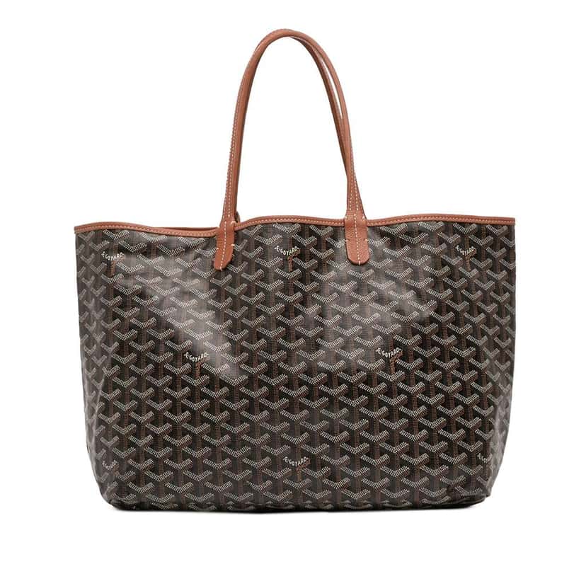 Goyard Goyardine Saint Louis PM Black Canvas Good condition - Front View