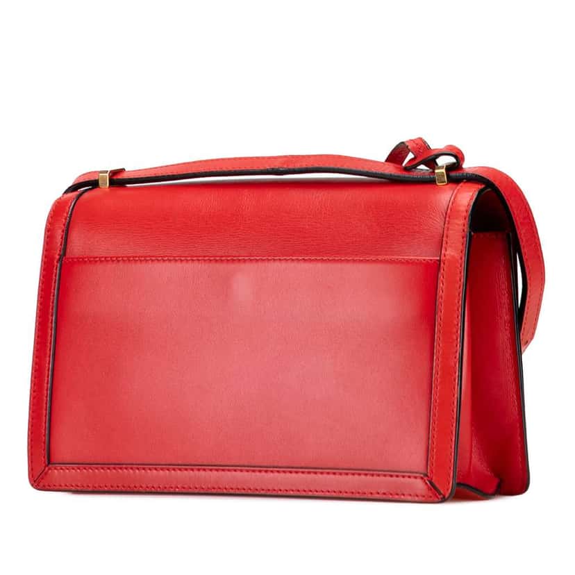 Loewe Medium Leather Barcelona Crossbody Red Leather Good condition - Back View