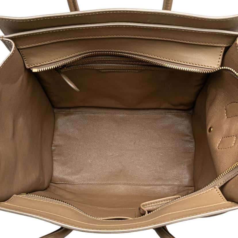 Celine Mini Smooth Calfskin Luggage Tote Brown Leather Good condition - Model View