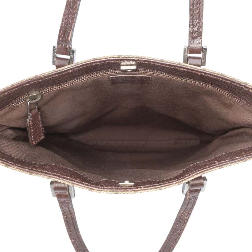 Gucci GG Supreme Tote Brown Canvas Good condition - Model View