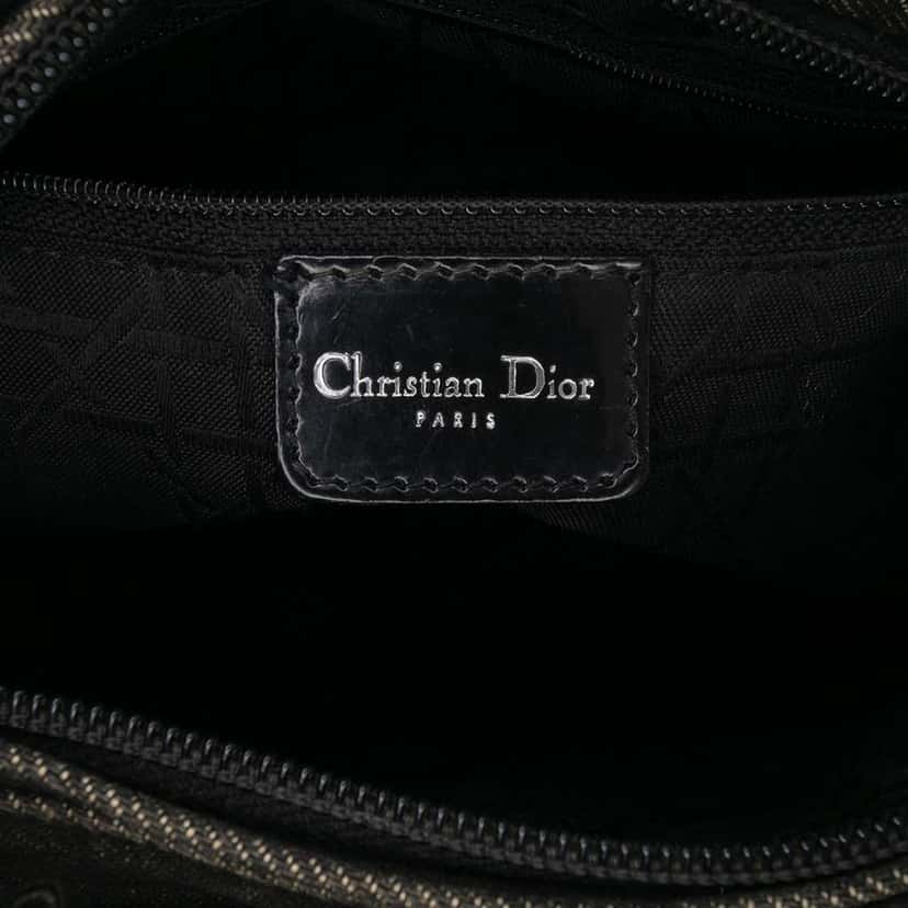 Dior Medium Denim Cannage Lady Dior Black Denim Good condition - Box View