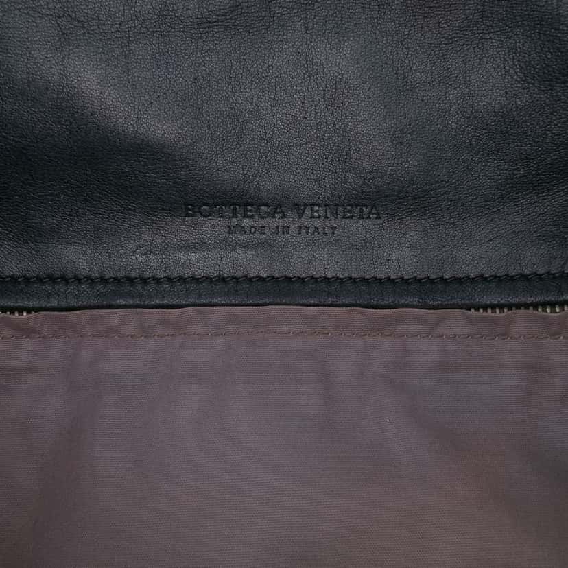 Bottega Veneta Nappa Intrecciato Flap Crossbody Black Leather Good condition - Box View