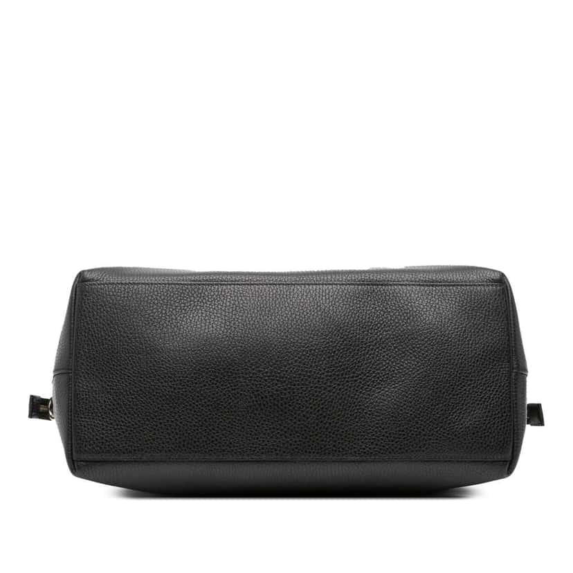 Gucci Large Dollar Calfskin GG Charm Dome Satchel Black Leather Good condition - Inside View