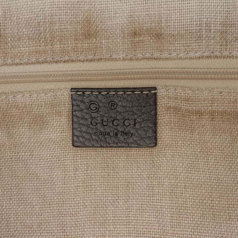 Gucci Large Dollar Calfskin GG Charm Dome Satchel Black Leather Good condition - Box View