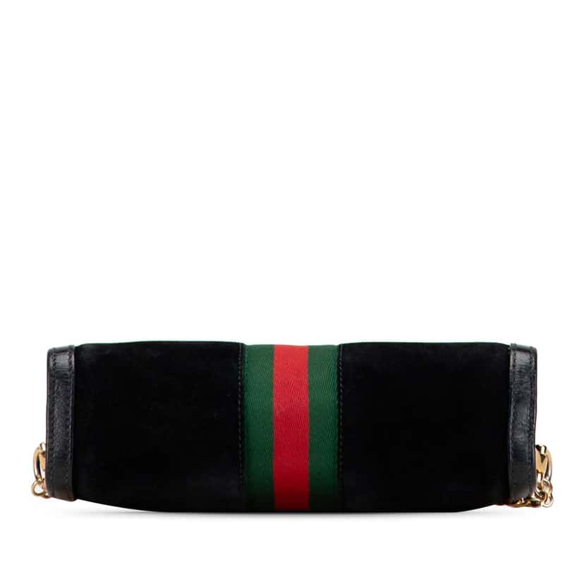Gucci Small Suede Ophidia Chain Crossbody Black Leather Good condition - Inside View