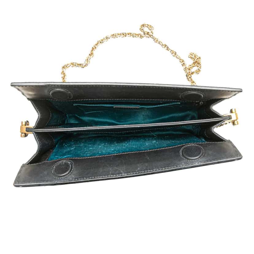 Gucci Small Suede Ophidia Chain Crossbody Black Leather Good condition - Model View