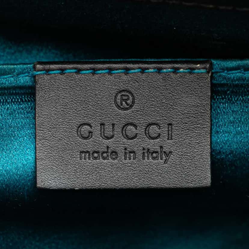Gucci Small Suede Ophidia Chain Crossbody Black Leather Good condition - Box View