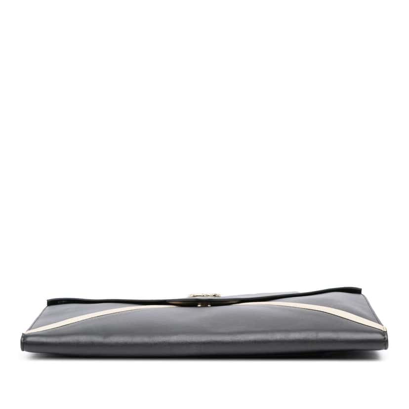 Chanel Lambskin Cocomail Envelope Clutch Black Leather Good condition - Inside View