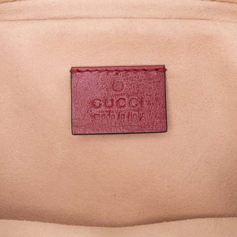 Gucci GG Marmont Matelasse Leather Double Zip Crossbody Red Leather Good condition - Box View